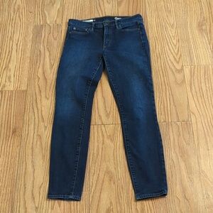 Gap Authentic True Skinny jeans dark wash mid-rise stretch women's size 28
